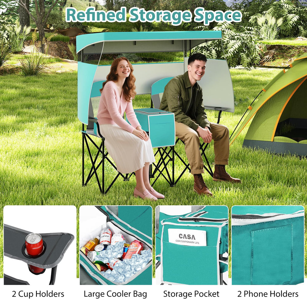 Goplus anti-sink feet keep the chair steady on sand and grass