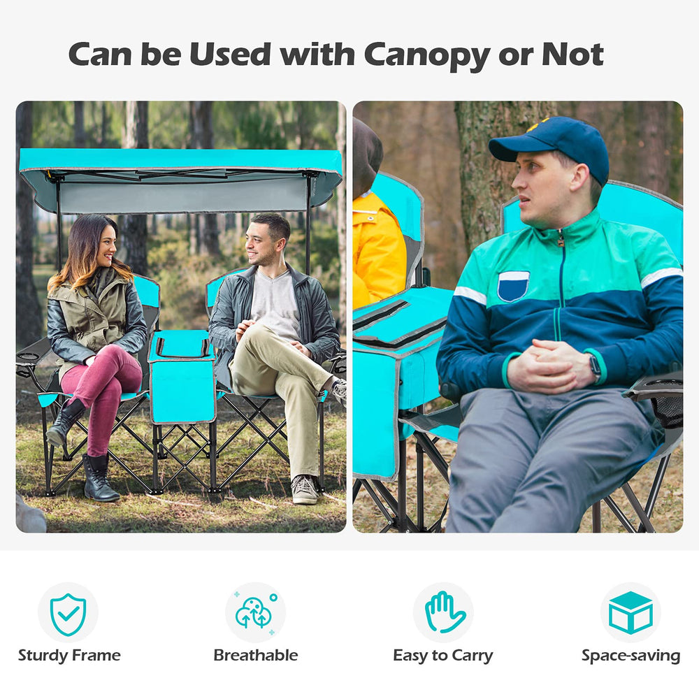 Carrying bag included with Goplus chair for easy transport