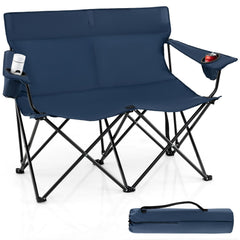 Goplus double camping chair two-seater for shared outdoor relaxation.