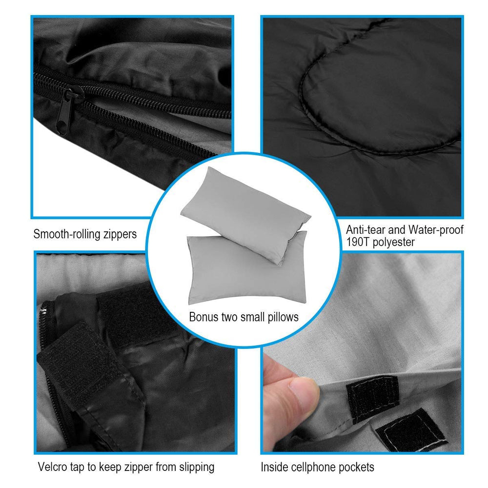 Goplus double sleeping bag separable design for flexible use
