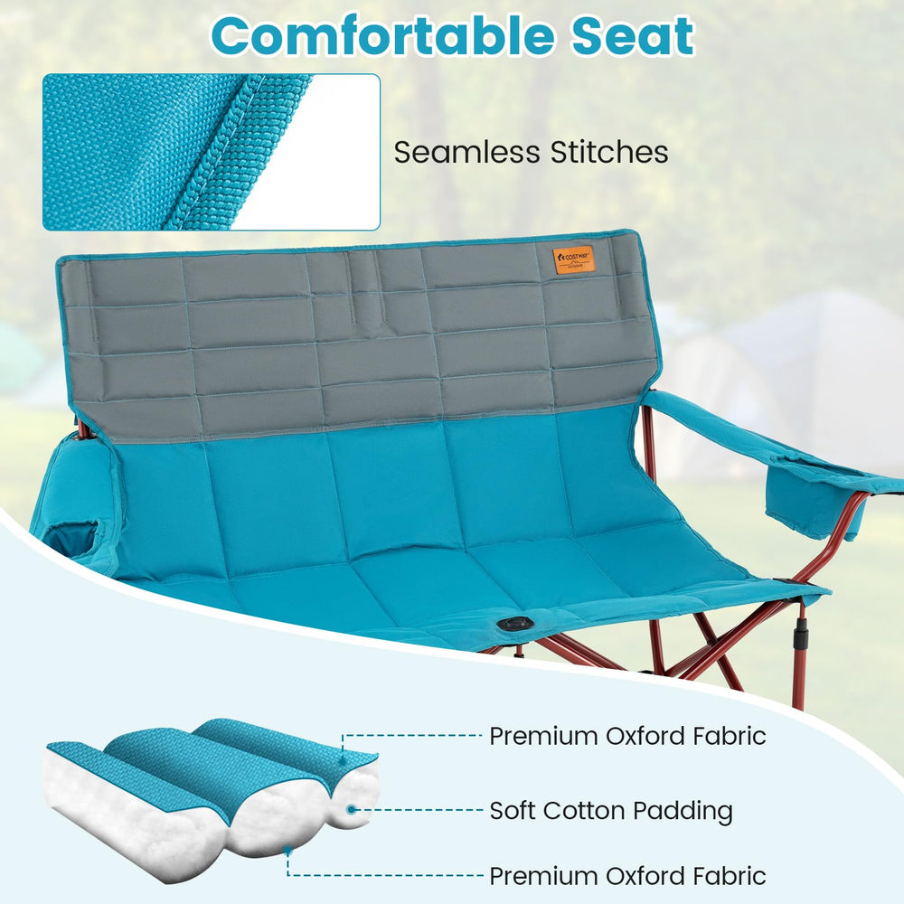 Goplus dual cup holders for easy drink access.