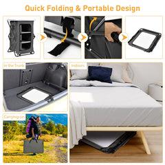 Goplus durable powder-coated steel frame ensures stable outdoor setup