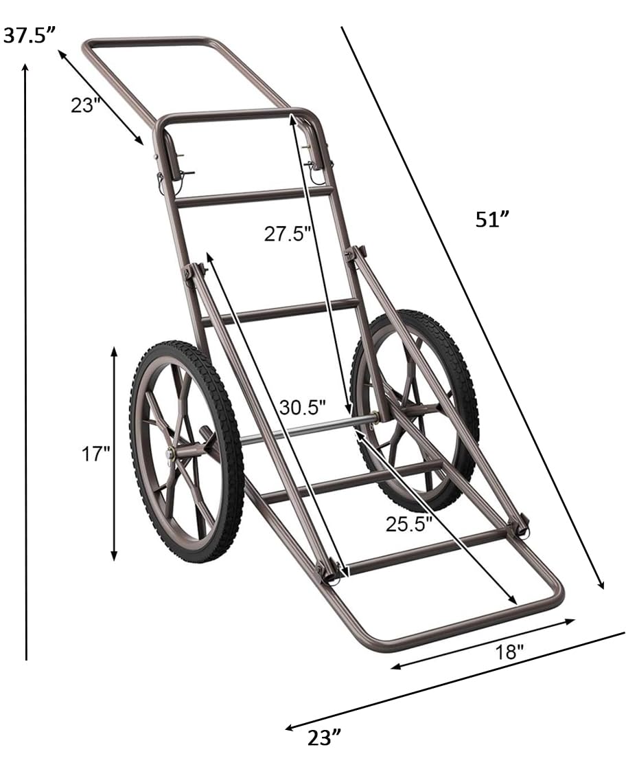 Goplus deer cart ships with simple parts for quick outdoor assembly.