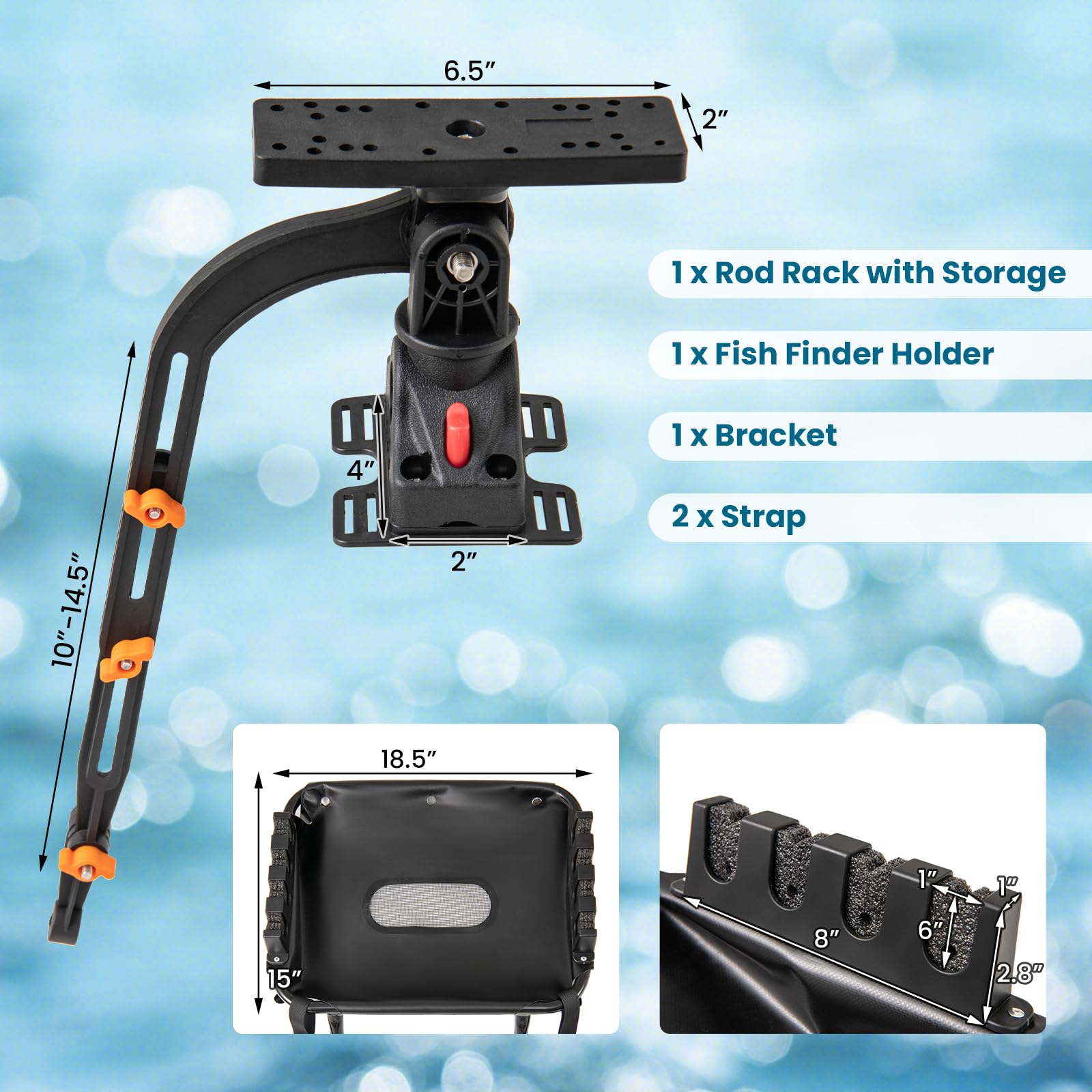 Goplus float-tube kayak deck mount offers sturdy deck attachment