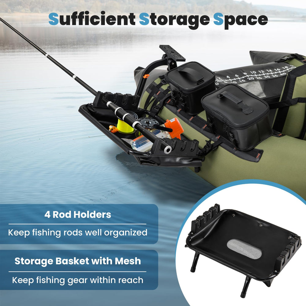 Goplus float-tube four rod holders cradle rods securely