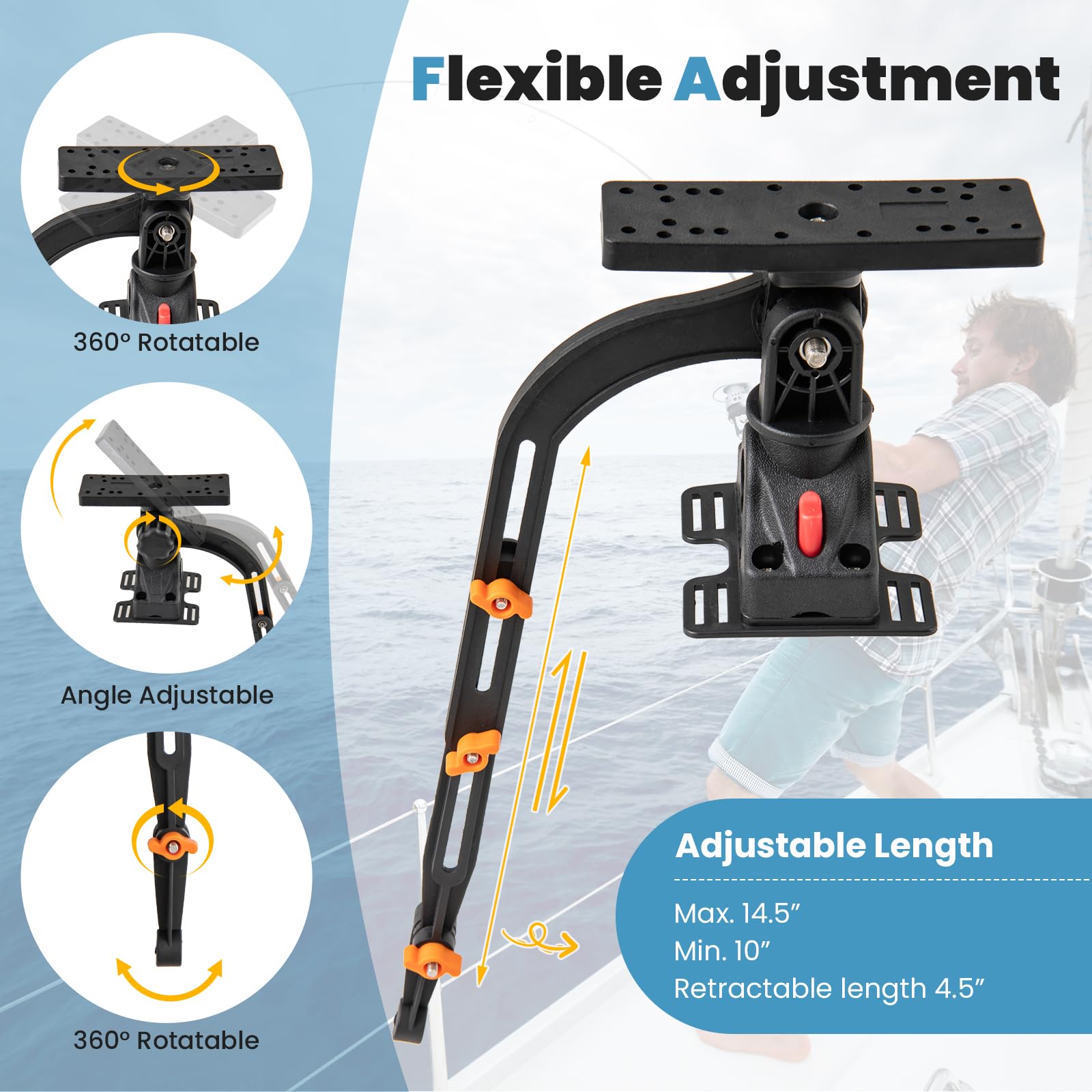 Goplus float-tube rod rack with storage keeps gear organized on board
