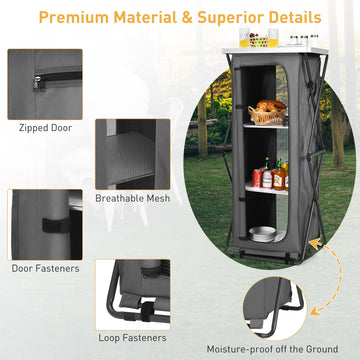 Goplus foldable design with carry bag enables easy transport