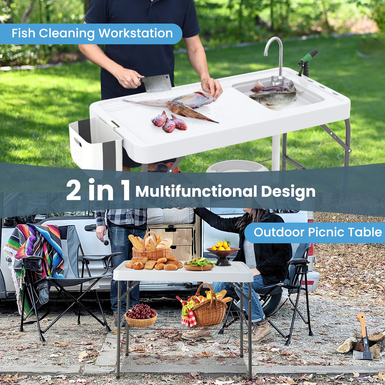 Compact folded setup illustrating space-saving storage by Goplus