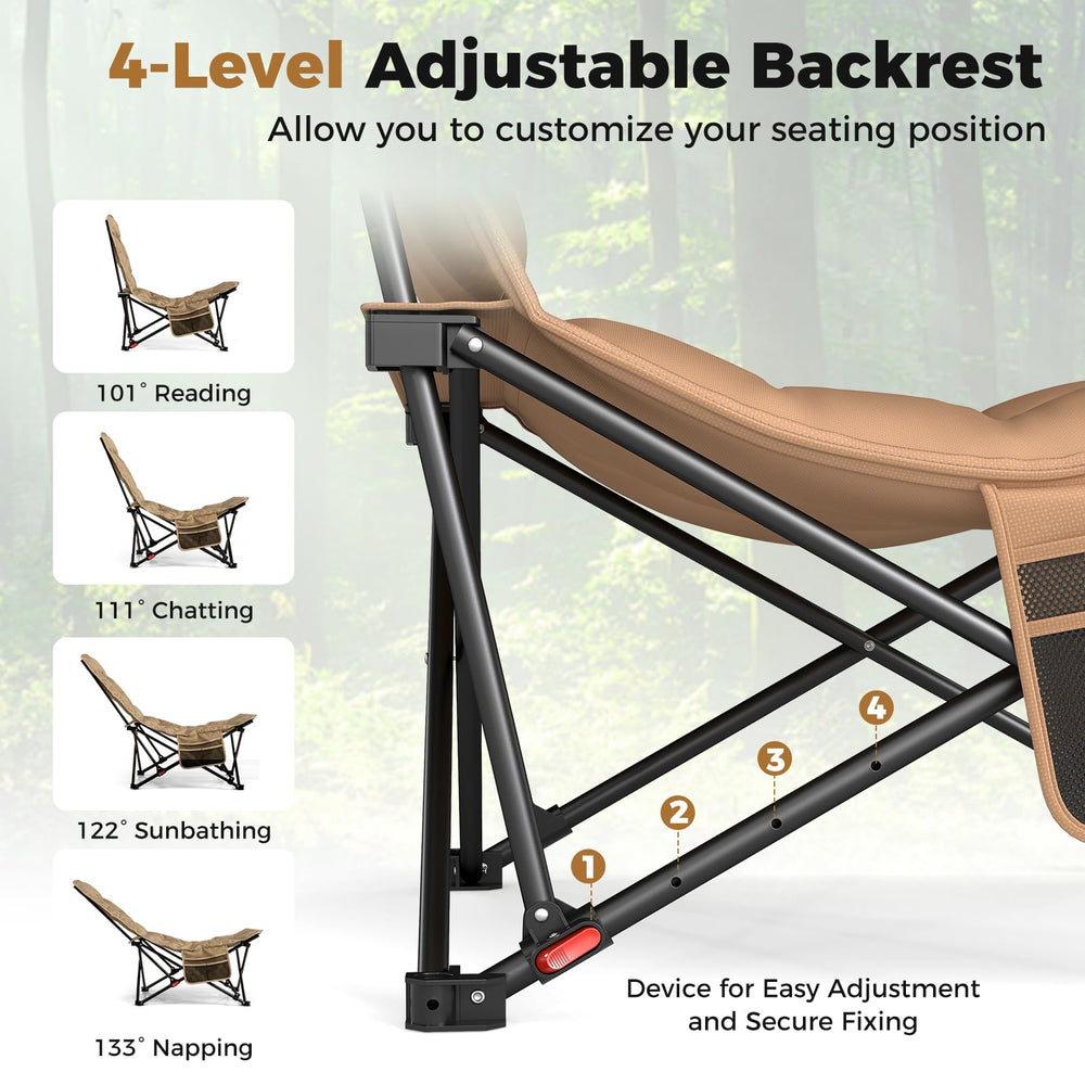 Goplus chair 600D oxford fabric offers breathable skin-friendly seating