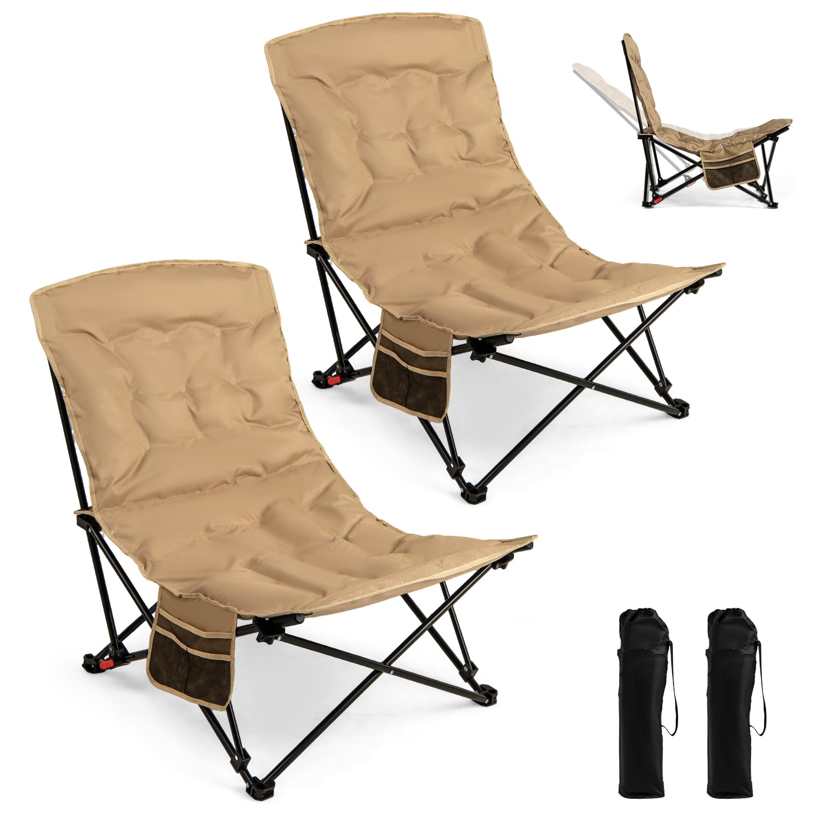 Goplus portable chair backrest angles for outdoor comfort and versatility