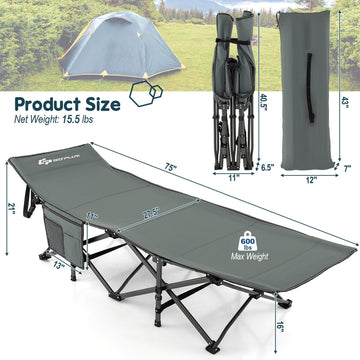 Goplus cot sac de transport inclus pour déplacement facile.