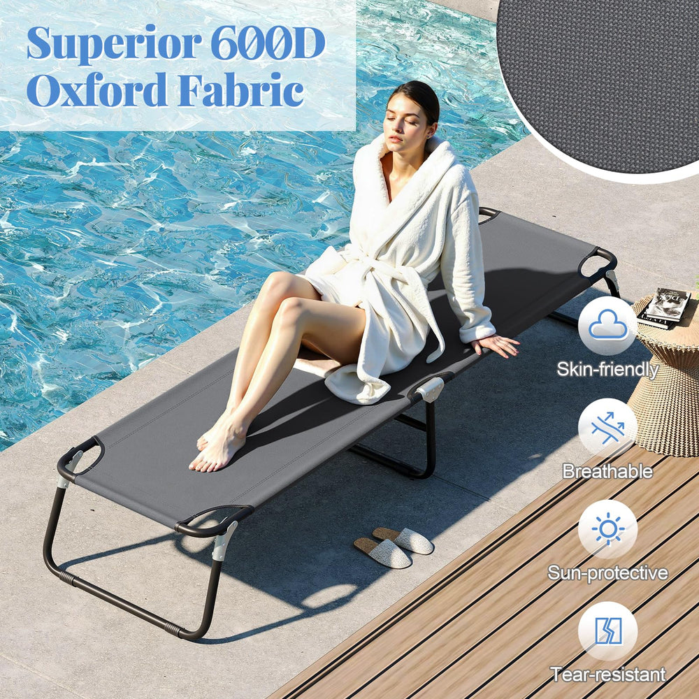 Goplus cot requires no assembly and unfolds quickly for instant use
