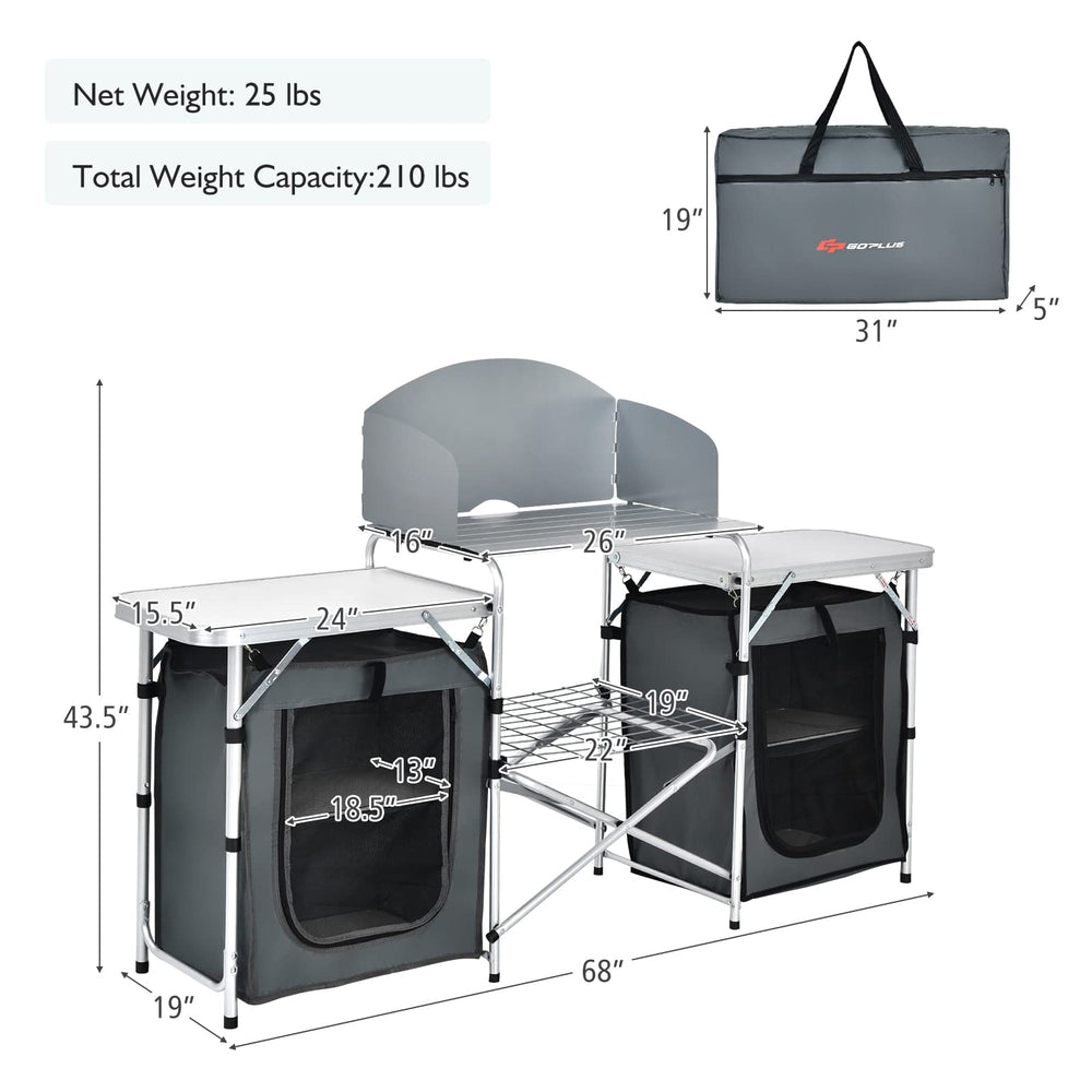 Goplus table side table corners prioritize safety during outdoor meals