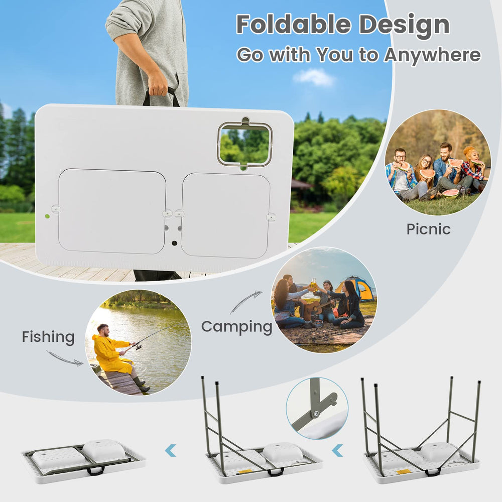 Goplus table shows measuring marks for precise portion sizing.