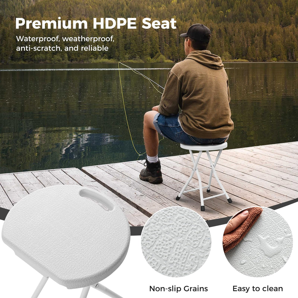 Goplus stool with anti-slip footpads for secure use on varied surfaces.