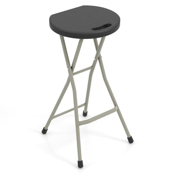 Goplus folding stool in compact form for easy transport and storage.