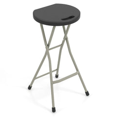 Goplus folding stool in compact form for easy transport and storage.