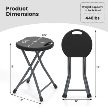 Goplus folding-stool-folded-design highlights compact storage.