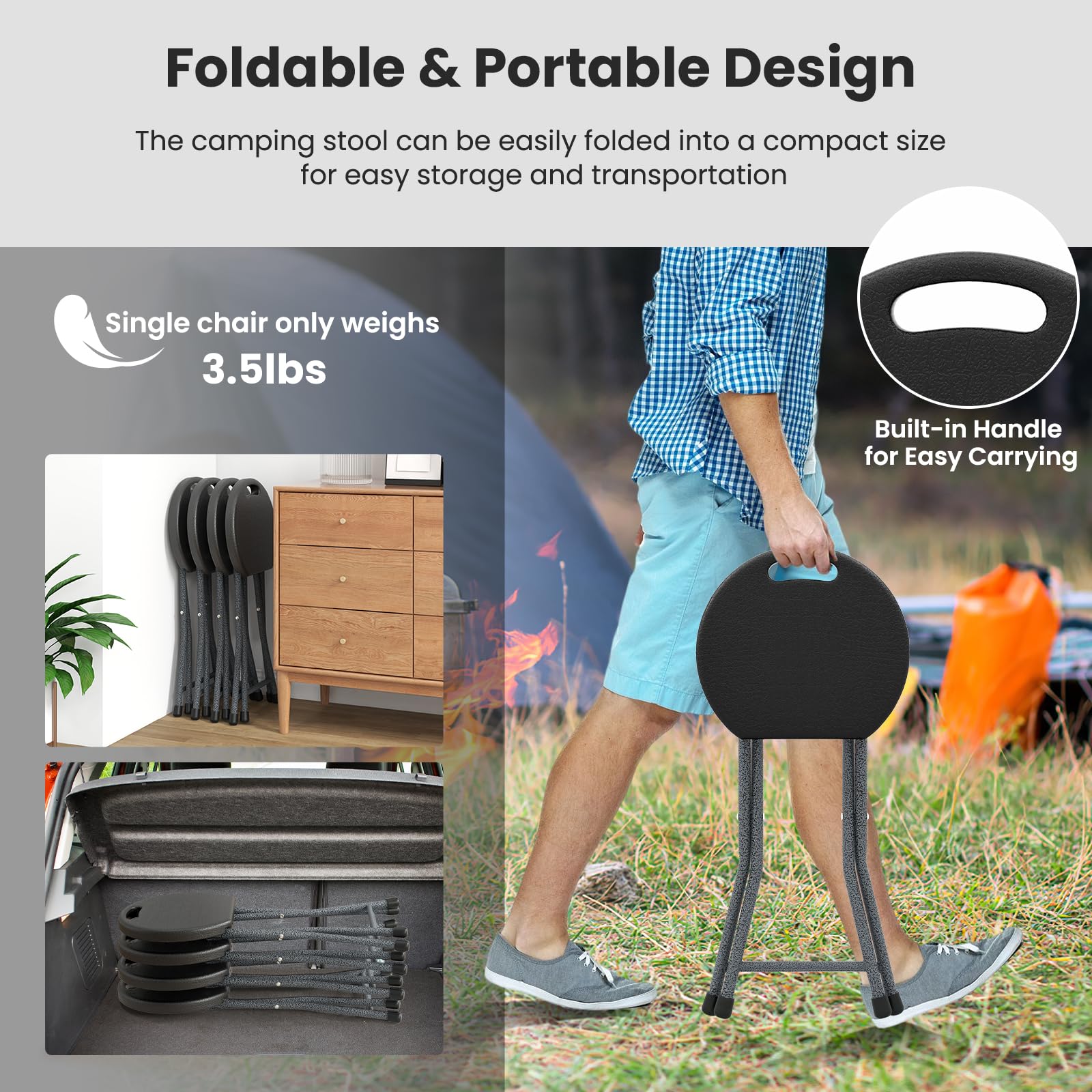 Goplus no-assembly stool ready to use right away.
