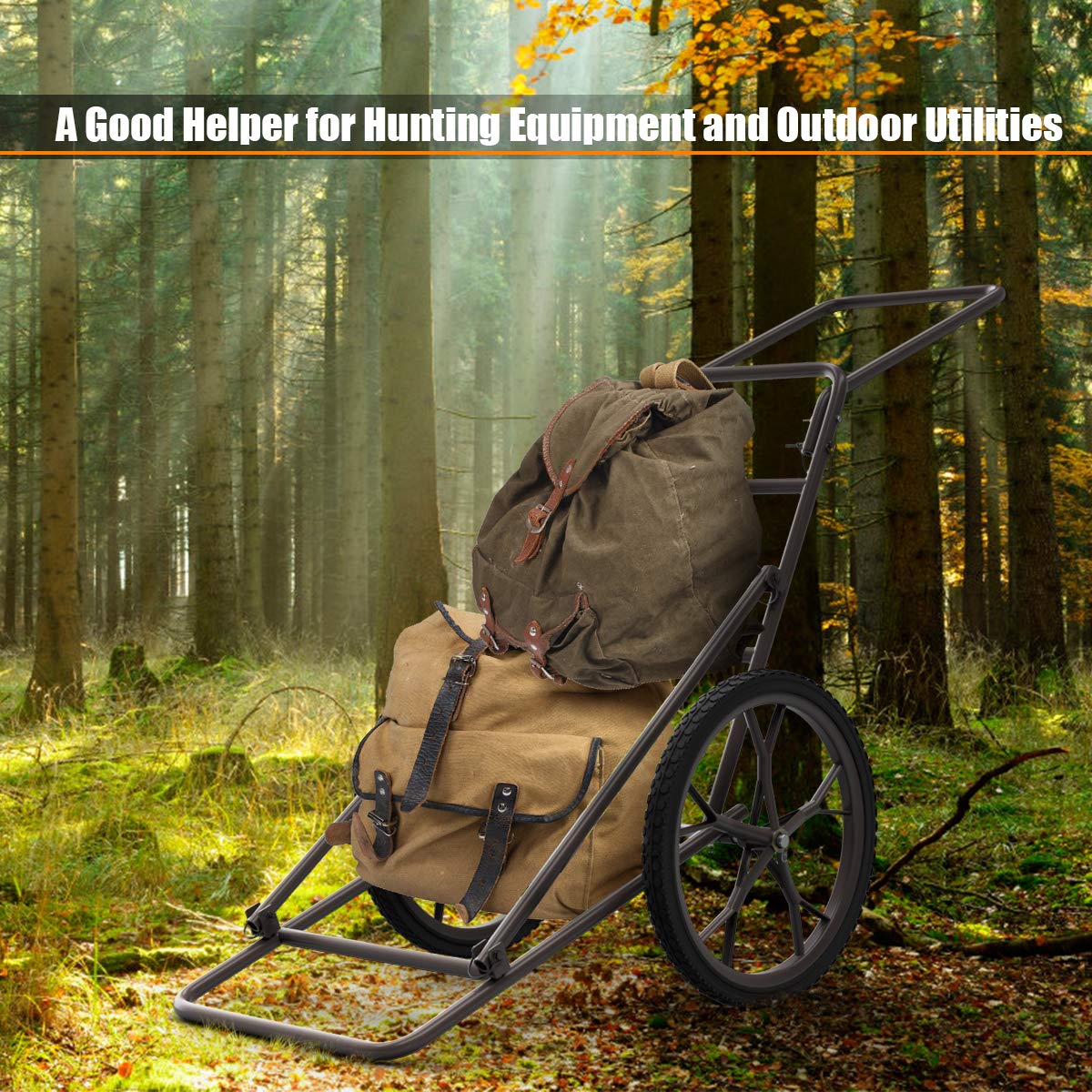 Goplus game cart with large cargo area ready for gear and trophies.