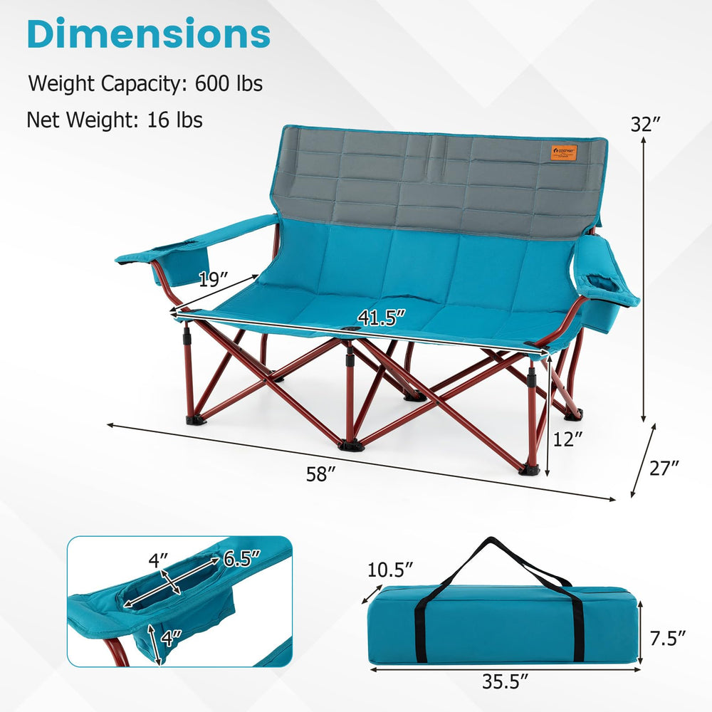 Goplus heavy-duty metal frame ensuring stability on varied terrain.