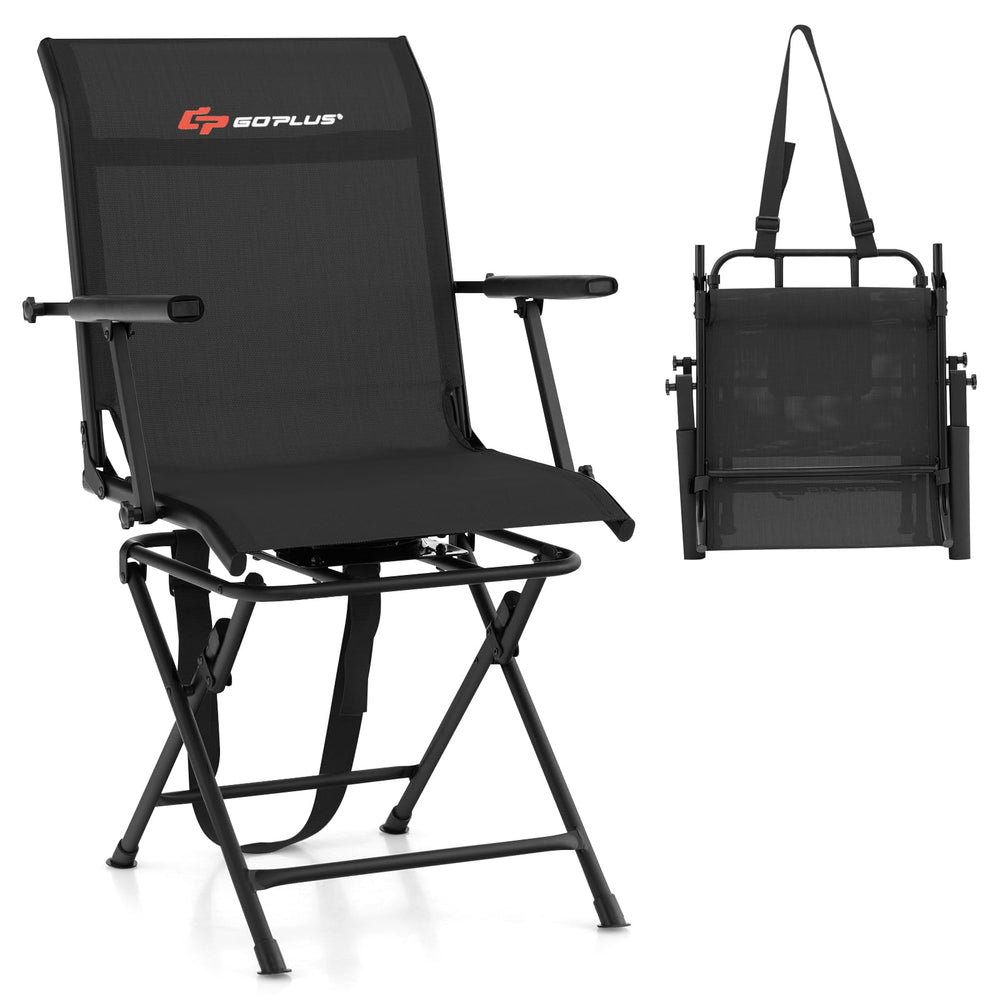 Goplus hunting chair with 360° swivel for silent wildlife viewing