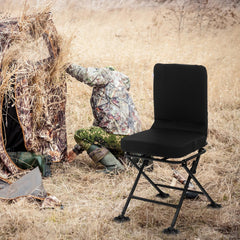 Goplus hunting chair with all-terrain duck feet stabilizing on uneven ground