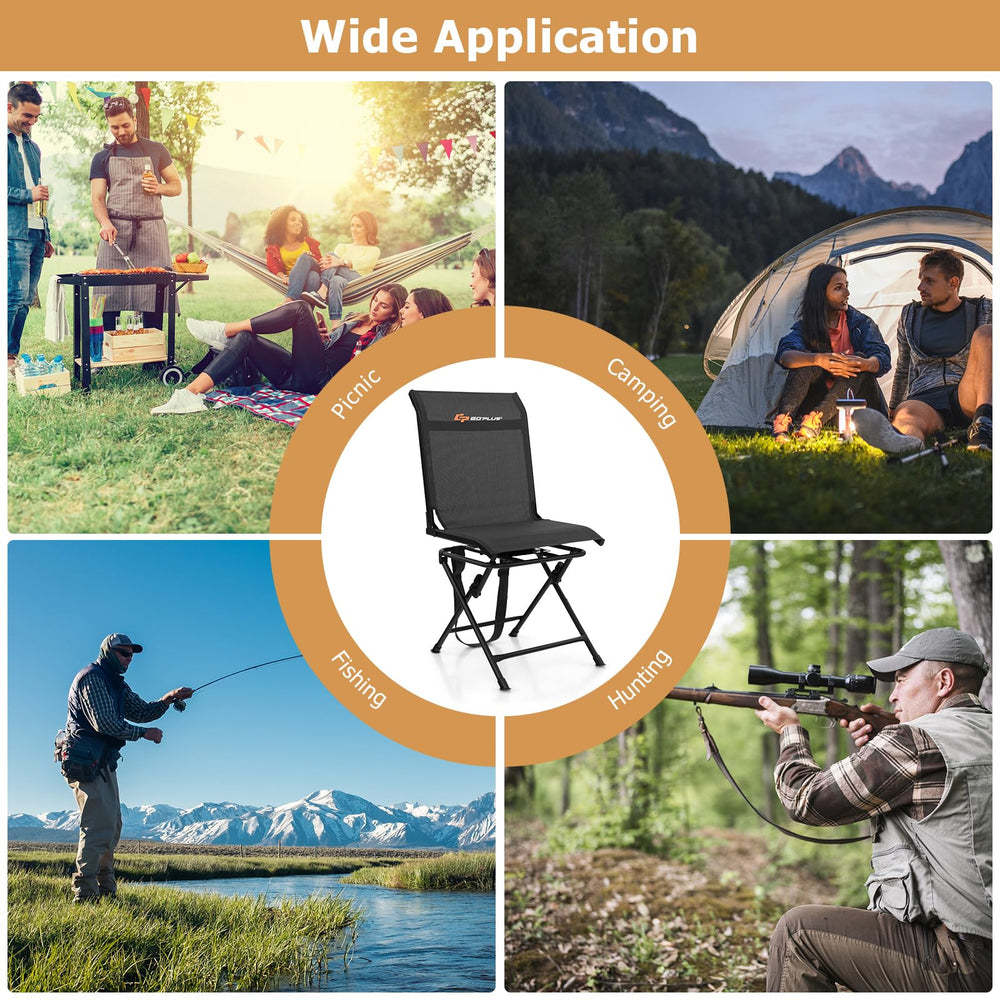 Goplus hunting chair anti-skid pads on stable feet