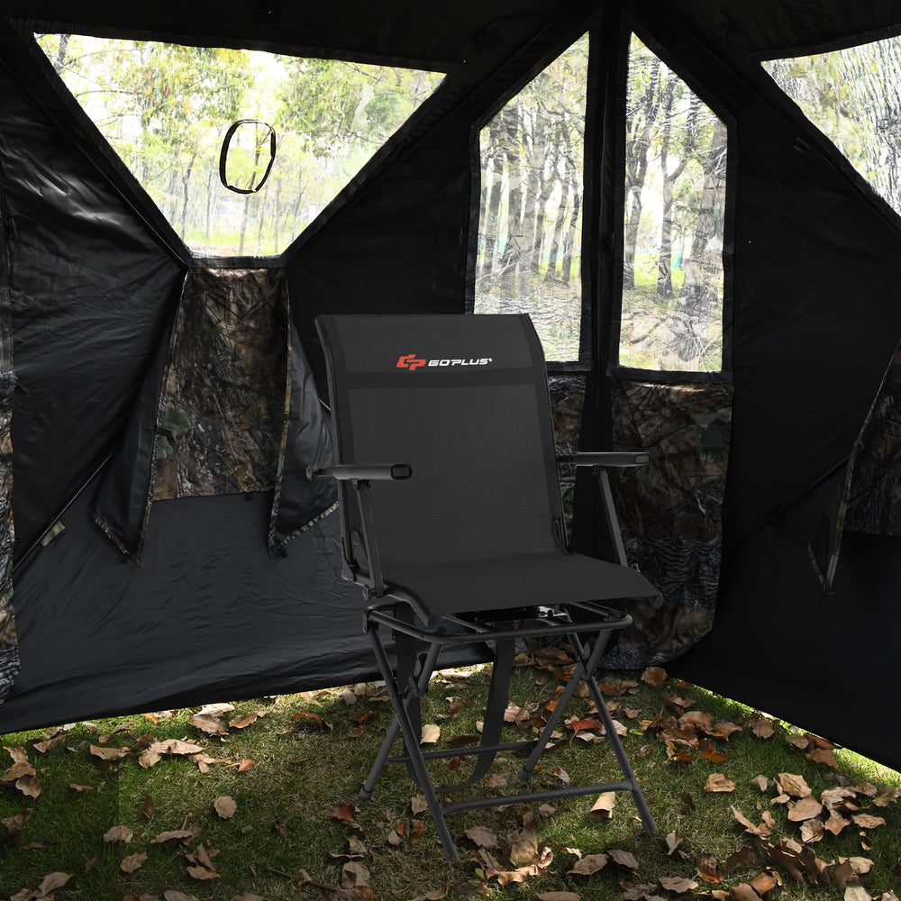 Goplus hunting chair shown portable for fishing or camping