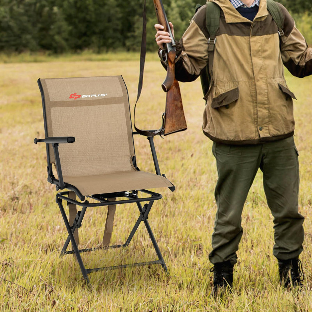 Goplus hunting chair portable use for camping, fishing, or hunts.