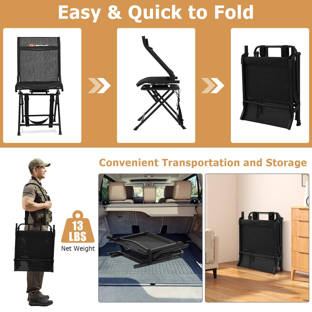Goplus hunting chair with shoulder strap for easy carry