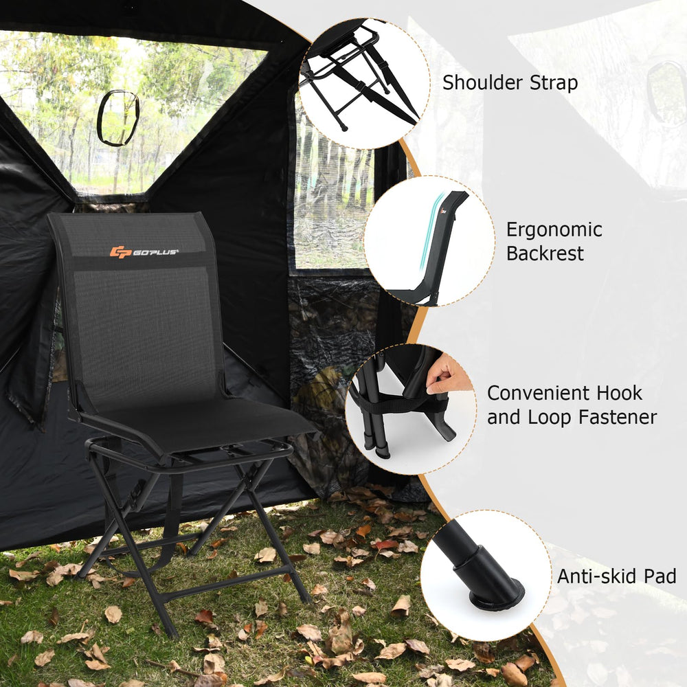 Goplus hunting chair operates quietly during rotation