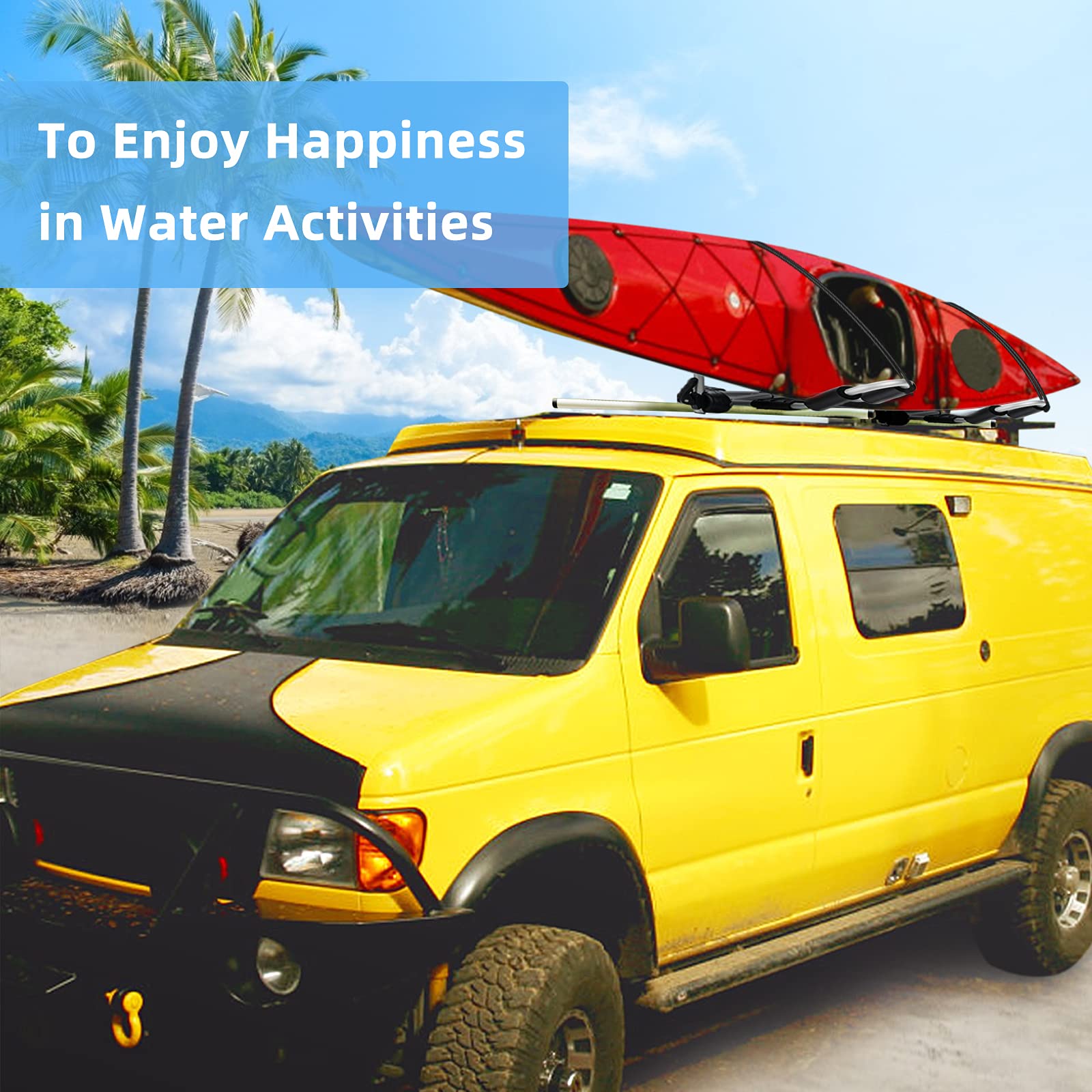 Goplus kayak roof rack aluminum construction closeup showing rust resistance