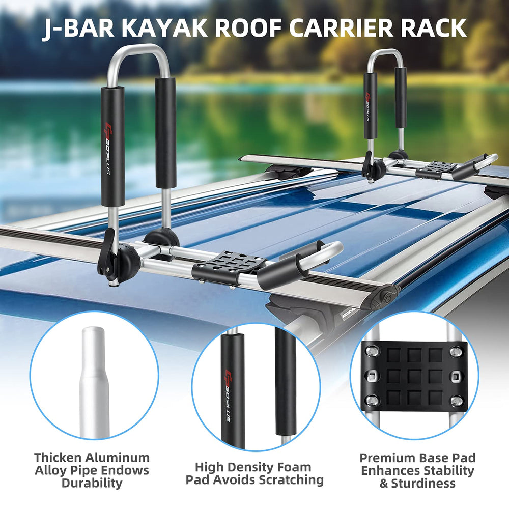 Goplus kayak roof rack oar holder side view keeps paddles secure