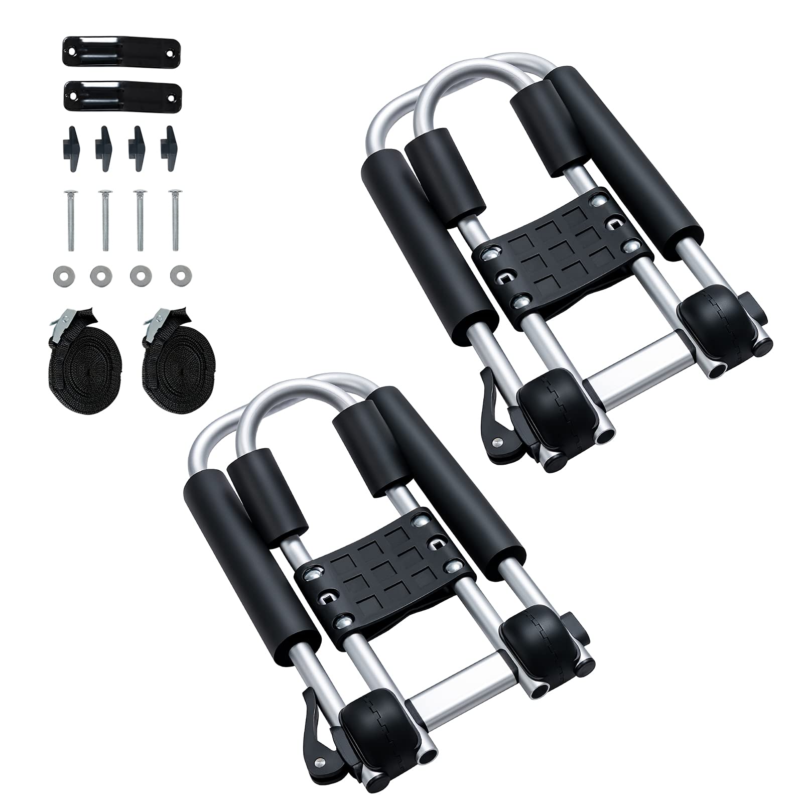 Goplus kayak roof rack holds two kayaks with detachable bases