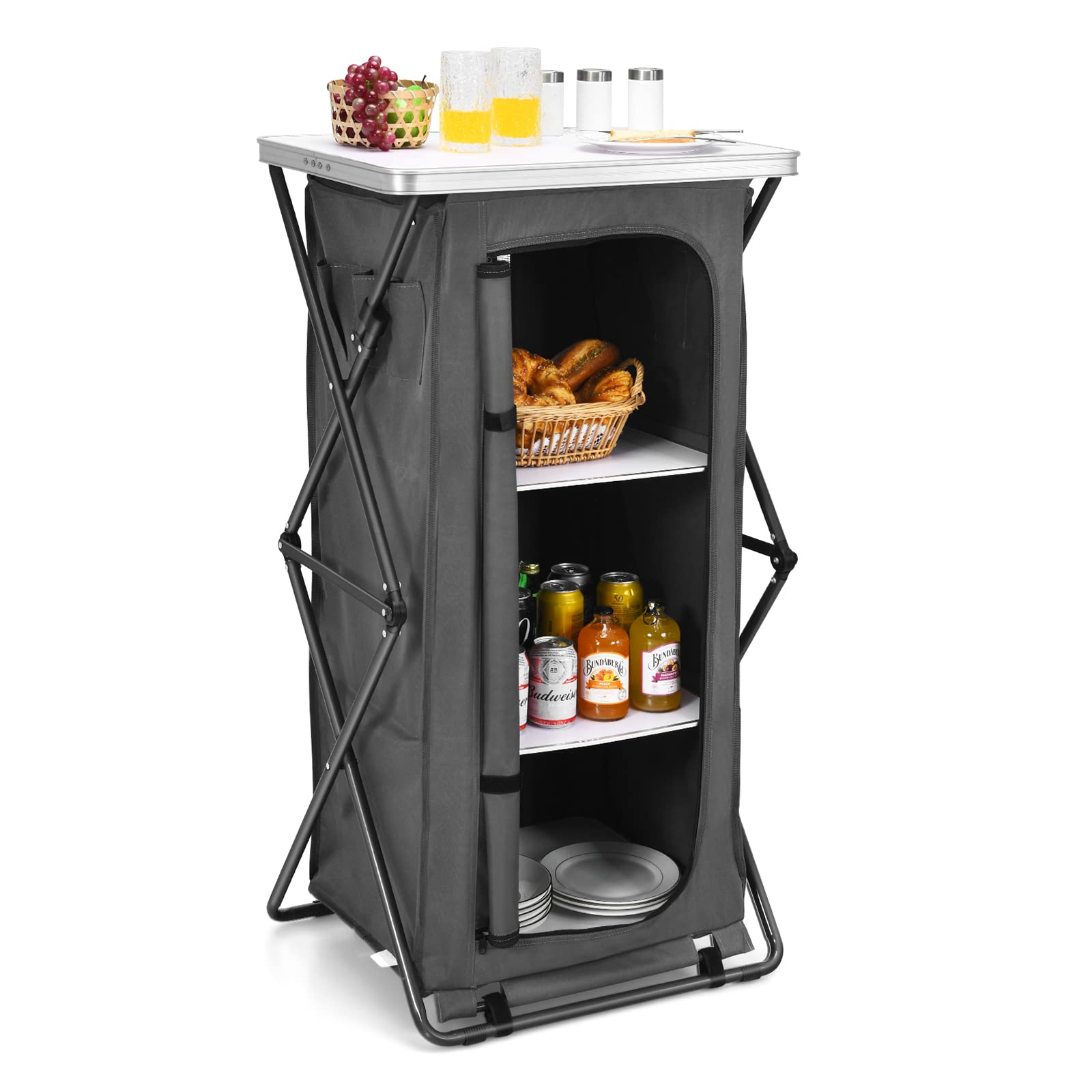 Goplus outdoor kitchen station in use at a picnic