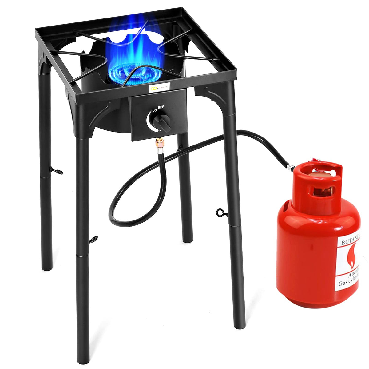 Goplus outdoor stove with cast-iron burner for steady heating outdoors
