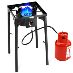 Goplus outdoor stove with cast-iron burner for steady heating outdoors