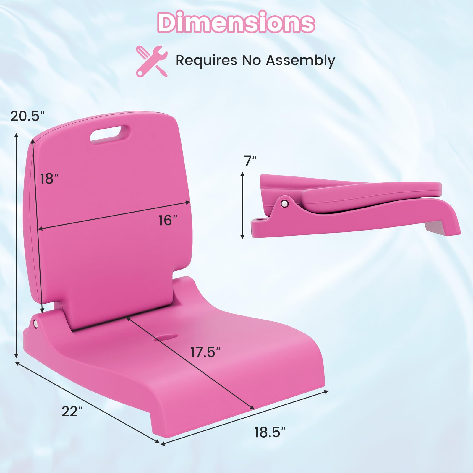 Goplus poolside chair backrest detail showing supportive design