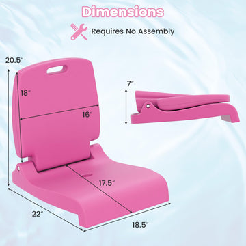 Goplus poolside chair backrest detail showing supportive design