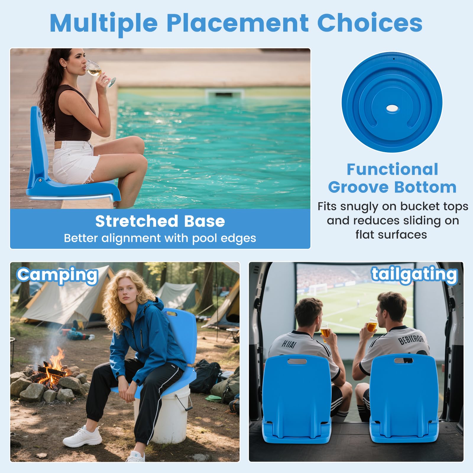 Goplus poolside chair by pool edge for relaxing moments