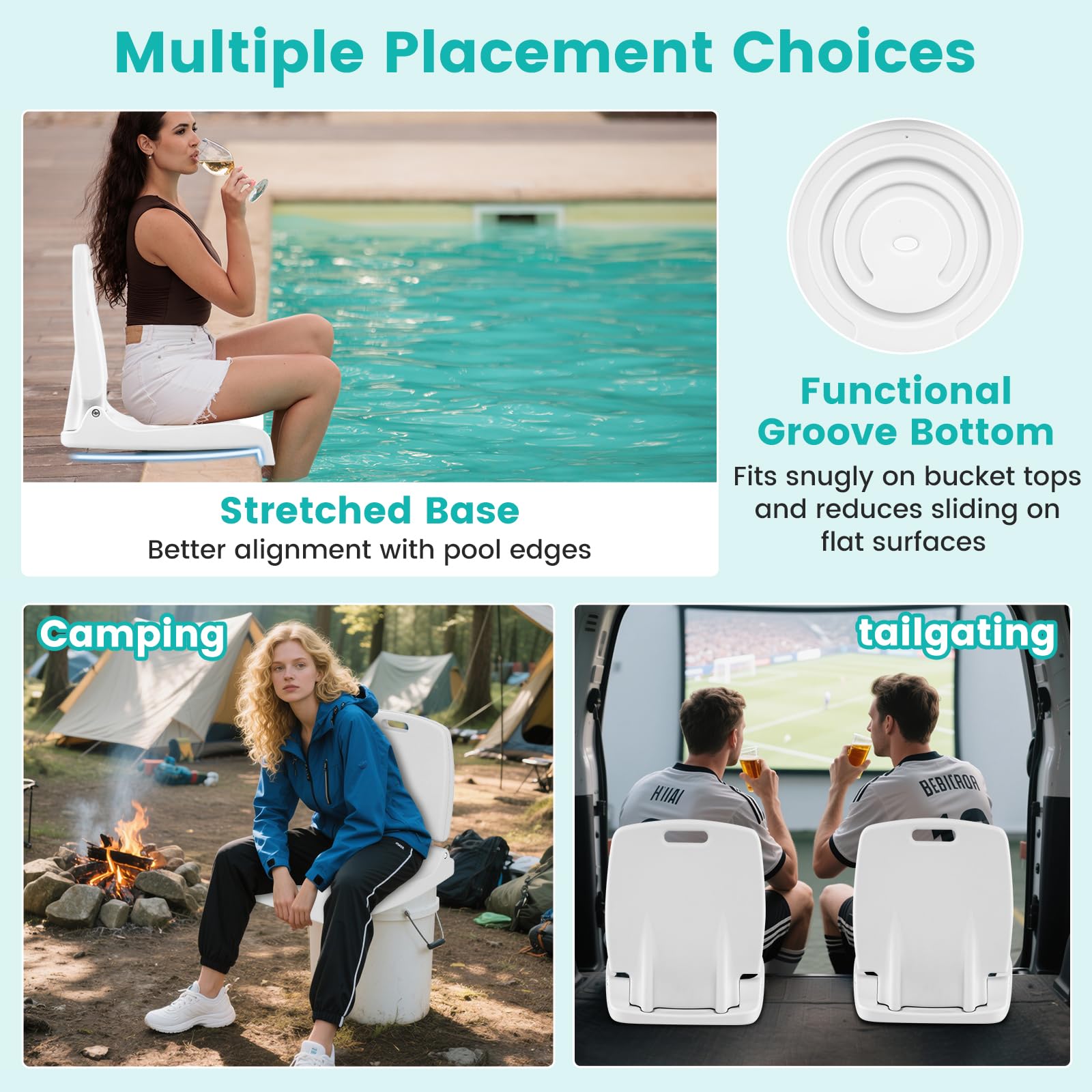 Goplus poolside chair folded compactly for storage.