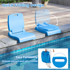 Goplus poolside chair handles on both parts for easy carrying