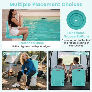 Goplus poolside chair folds flat for compact storage