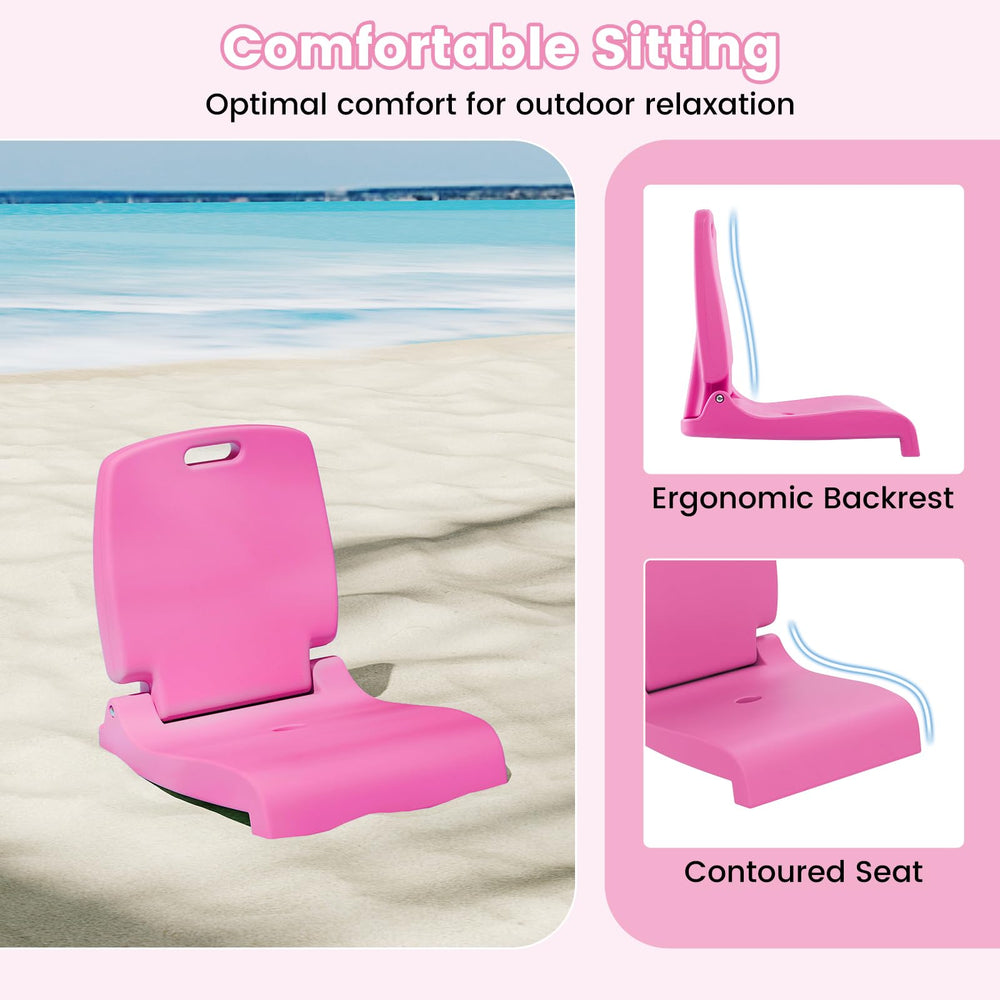 Goplus poolside chair stable base maintains balance on various surfaces.