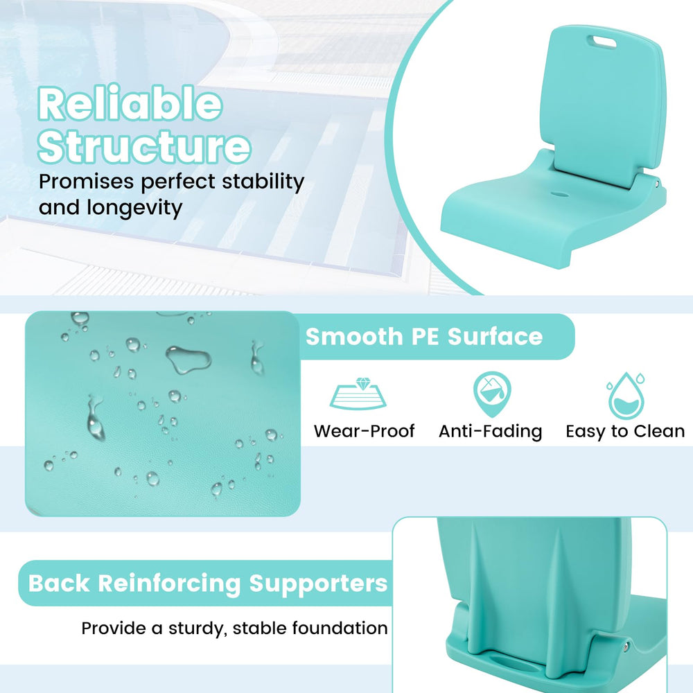 Goplus poolside chair durable PE material resists wear and fading