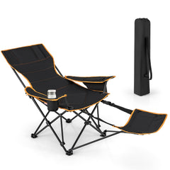 Goplus reclining camping chair with footrest for relaxed outdoor lounging