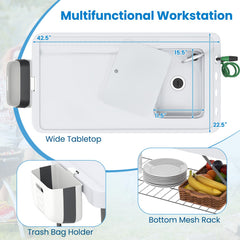 Goplus sink with drainage hole and plug for wastewater control
