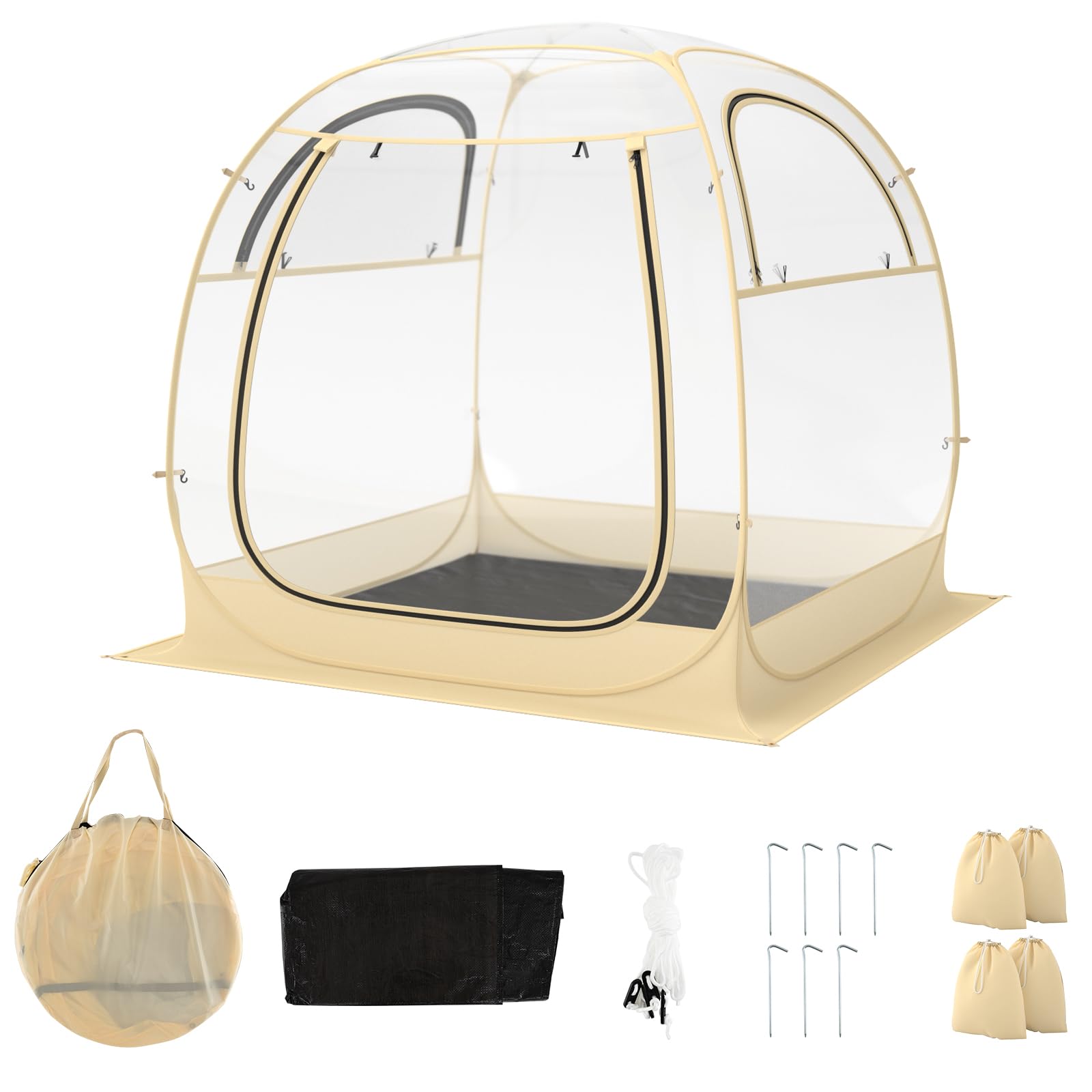 Goplus Sports Tent carrying bag enables easy transport.