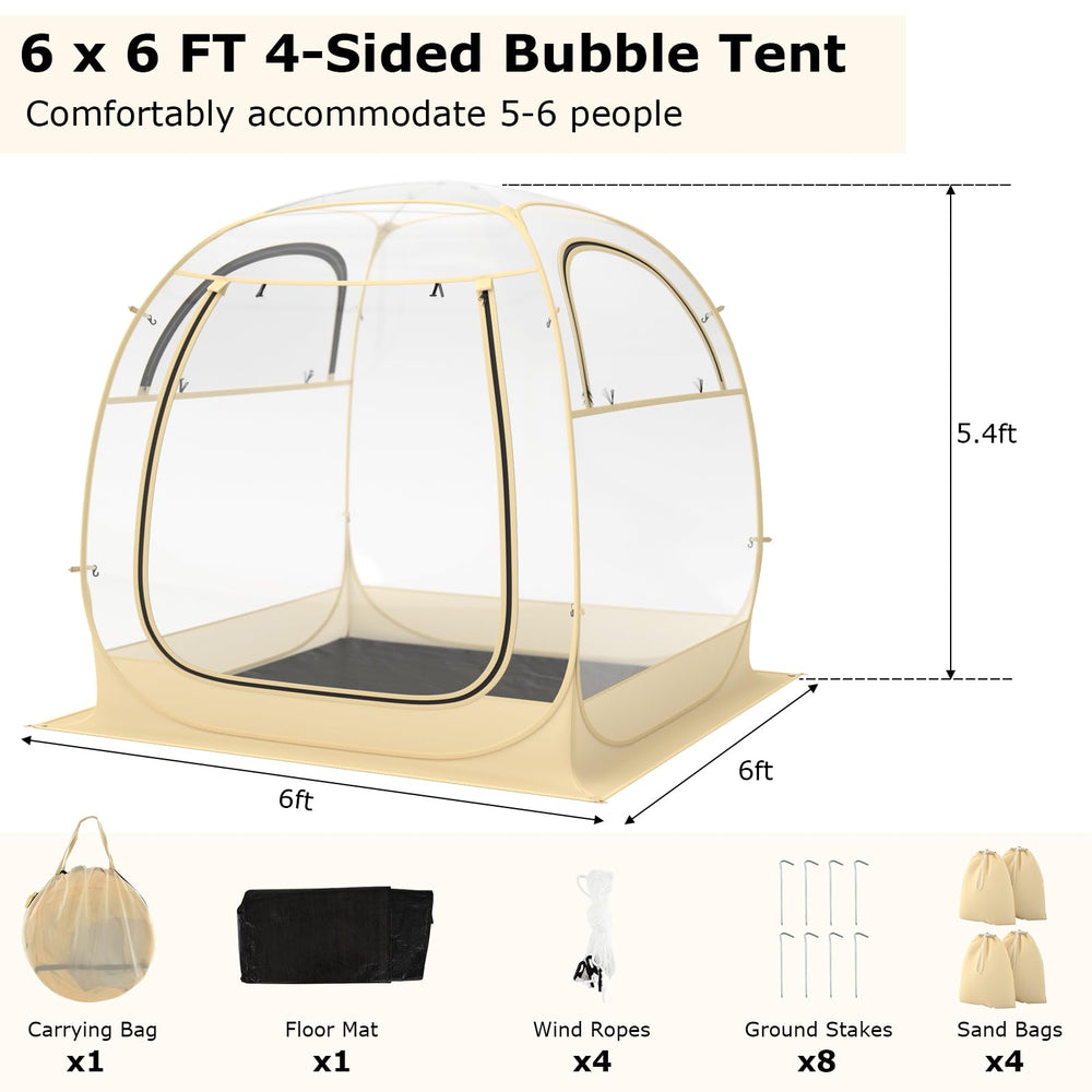 Goplus Sports Tent floor mat keeps feet dry and comfortable.